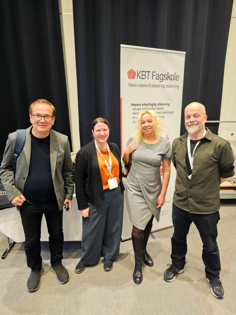 Karl, Silje, Olga og Thommy på stand for KBT fagskole 